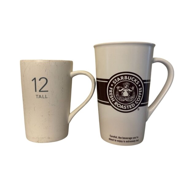 Starbucks Coffee Mug Set Of 3 - Fresh Roasted Logo 12oz Tall & Orange Tumbler - Picture 2 of 14